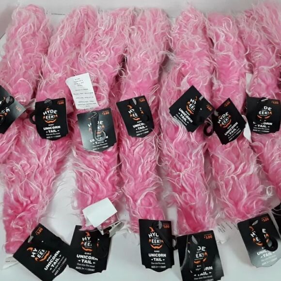 NEW Hyde and EEK! 2pc Lot Pink Unicorn Clip on Tails 2pc NEW - Picture 1 of 11